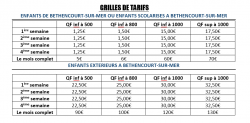 grille tarif