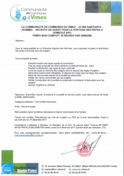 Emploi CCV