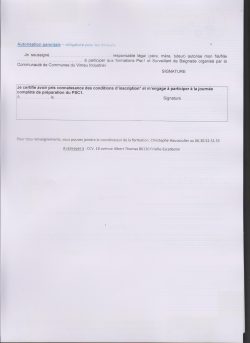 Fiche d'inscription 2