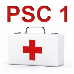 first aid pack on white background