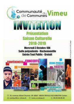 Flyer  présentation saison culturelle 3 oct