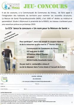 jeu concours un nom pour la maison de santé