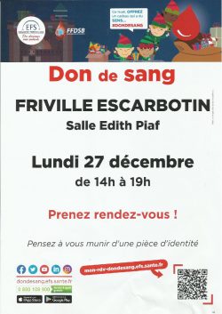 Affiche Don de Sang Friville-Escarbotin -27-12-21-